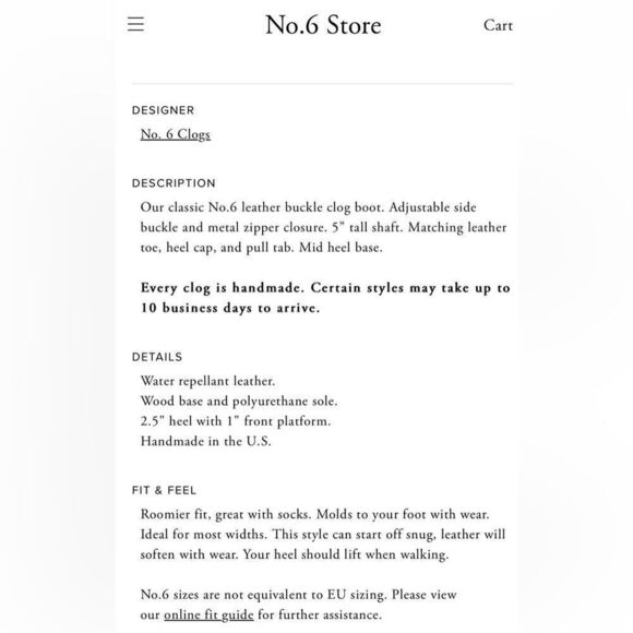 No. 6 EU 37 US 6.5 5" Leather Clog Buckle Boot on Mid Heel in Honey great cond - Picture 9 of 9